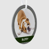 Niedlicher Hund Welpe Modernes Weihnachtsgebäck Fo Ornament (Vorderseite)