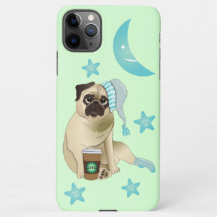 Niedlicher Hund Welpe Mops Es ist Kaffeezeit iPhone 11Pro Max Hülle