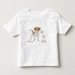 Niedlicher Hund Welpe Paw Druckmuster Kleinkind T-shirt