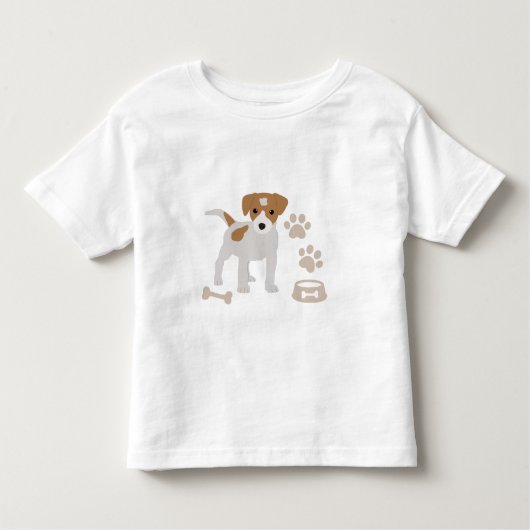 Niedlicher Hund Welpe Paw Druckmuster Kleinkind T-shirt (Vorderseite)
