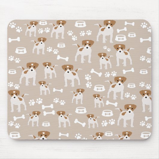 Niedlicher Hund Welpe Paw Druckmuster Mousepad (Vorne)