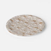 Niedlicher Hund Welpe Paw Druckmuster Pappteller (Schrägansicht)