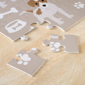 Niedlicher Hund Welpe Paw Druckmuster Puzzle (Seite)