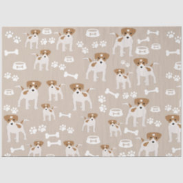 Niedlicher Hund Welpe Paw Druckmuster Seidenpapier