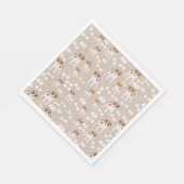 Niedlicher Hund Welpe Paw Druckmuster Serviette (Ecke)