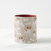 Niedlicher Hund Welpe Paw Druckmuster Tasse (Zentrum)