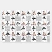 Niedlicher Hund Welpe Pet Foto Schwarzer Weihnacht Geschenkpapier Set (Vorderseite 2)