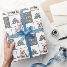 Niedlicher Hund Welpen Typografie Weihnachtsbaum F