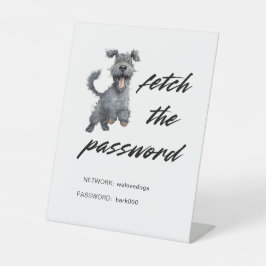 Niedlicher Hund WiFi Internet Sockelschild