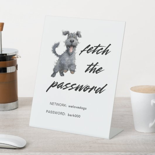 Niedlicher Hund WiFi Internet Sockelschild (In SItu)