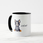 Niedlicher Hund zu Halloween Tasse (Vorderseite Links)