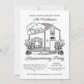 Niedlicher Hund Zuhause fallen im Party der Hausha Einladung (Vorderseite)