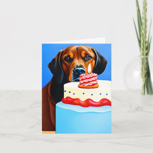 Niedlicher Hund zum Geburtstag geklappte Grußkarte Karte (Vorderseite)