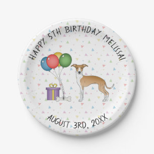Niedlicher Hund zum Geburtstag Pappteller