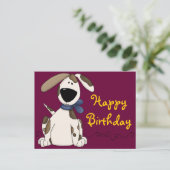 Niedlicher Hund zum Geburtstag Postkarte (Stehend Vorderseite)