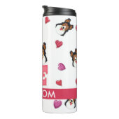 Niedlicher Hund zum Valentinstag Thermosbecher (Nach rechts gedreht)
