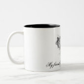 Niedlicher Hund Zweifarbige Tasse (Links)