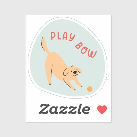 Niedlicher Hundaqua mit Bogen Aufkleber (Blatt)