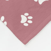 Niedlicher Hunde Foto Name White Paw Drucke Rose G Fleecedecke (Ecke)