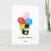 Niedlicher Hunde-/Kindgeburtstag Karte (Rückseite)