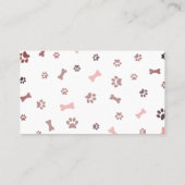 Niedlicher Hunde Sitzender Boarding Tagesbetreuung Visitenkarte (Rückseite)