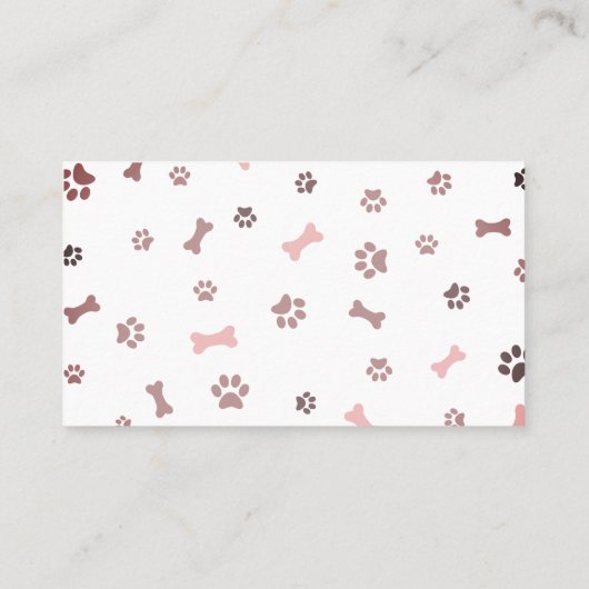 Niedlicher Hunde Sitzender Boarding Tagesbetreuung Visitenkarte (Rückseite)