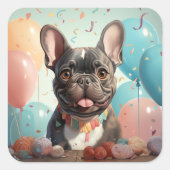 Niedlicher Hundeaufkleber Quadratischer Aufkleber (Vorderseite)