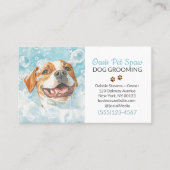 Niedlicher Hundebadedienst Visitenkarte (Vorderseite)