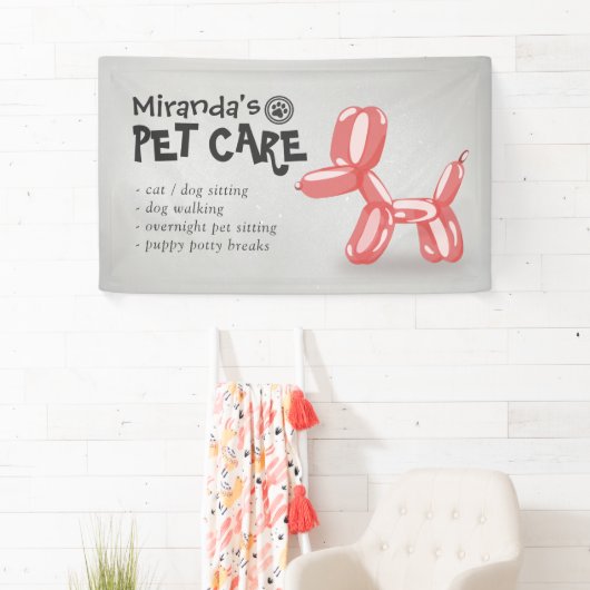 Niedlicher Hundeballon Pflege von Haustieren Pfleg Banner (Insitu)