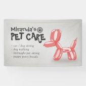 Niedlicher Hundeballon Pflege von Haustieren Pfleg Banner (Horizontal)