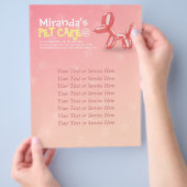 Niedlicher Hundeballon Pflege von Haustieren Pfleg Flyer (Hand)