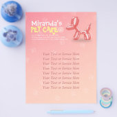 Niedlicher Hundeballon Pflege von Haustieren Pfleg Flyer (Einzeln)