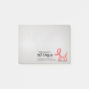 Niedlicher Hundeballon Pflege von Haustieren Pfleg Post-it Klebezettel