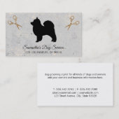 Niedlicher Hundebau Elegant Shears Visitenkarte (Vorne/Hinten)