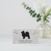 Niedlicher Hundebau Elegant Shears Visitenkarte (Stehend Vorderseite)