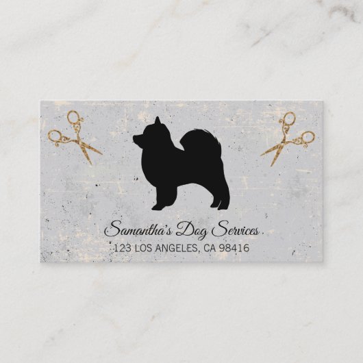 Niedlicher Hundebau Elegant Shears Visitenkarte (Vorderseite)