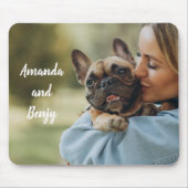 Niedlicher Hundebesitzer personalisiert Mousepad (Vorne)