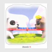 Niedlicher Hundebummel Aufkleber (Blatt)