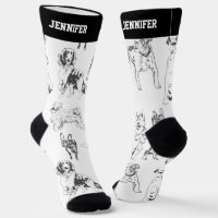 Niedlicher Hundebüt Sketch Muster Puppy Lover