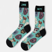 Niedlicher Hundebütter Welpe Lover Dow Besitzer Socken (Linkes Detail)