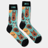 Niedlicher Hundebütter Welpe Lover Dow Besitzer Socken (Rechts)