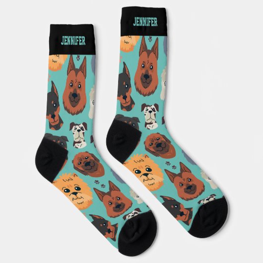 Niedlicher Hundebütter Welpe Lover Dow Besitzer Socken (Rechts)