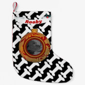 Niedlicher HundeFoto-Name entbeint das Kleiner Weihnachtsstrumpf (Vorderseite)