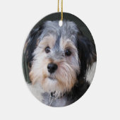 Niedlicher HundeFoto-Rahmen - DOPPELSEITIG Keramikornament (Rechts)