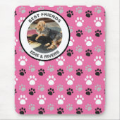 Niedlicher Hundefußdruck Mousepad (Vorne)