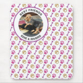 Niedlicher Hundefußdruck Mousepad (Vorne)