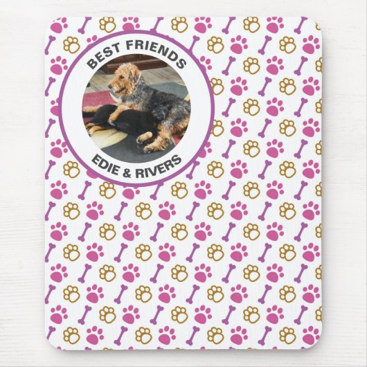 Niedlicher Hundefußdruck Mousepad (Vorne)