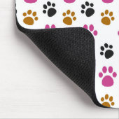 Niedlicher Hundefußdruck Mousepad (Ecke)