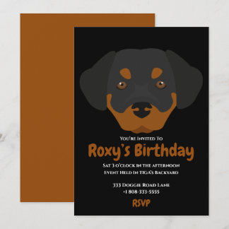 Niedlicher Hundegeburtstag Einladung