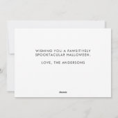 Niedlicher Hundegeister Personalisiert Happy Hallo Feiertagskarte (Rückseite)